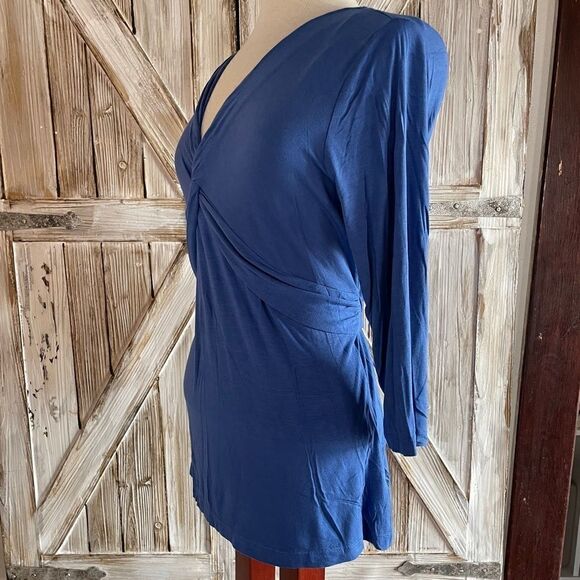 NWT Nine & Co. Blue Long Sleeve Tunic Top Size M - Picture 3 of 8